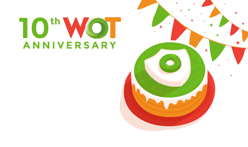 WOT birthday cake 10 years